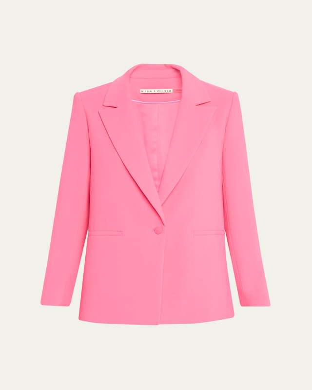 Denny Notch-Collar Boyfriend Blazer